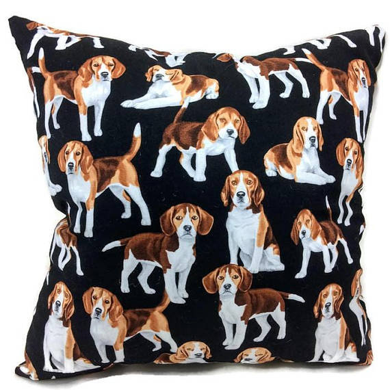 beagle throw pillow